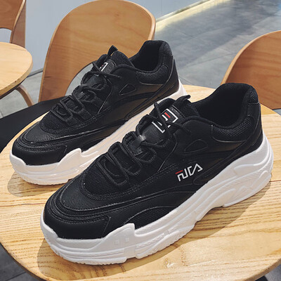 

Retro port wind old man shoes Korean version of the trend of wild sports casual tide shoes ins super fire white shoes summer