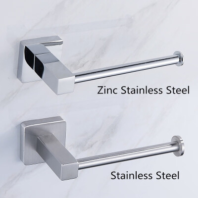 

Fashion Stainless Steel Bathroom Accessory Chrome Square Wall Mounted Toilet Roll Tissue Paper Holder