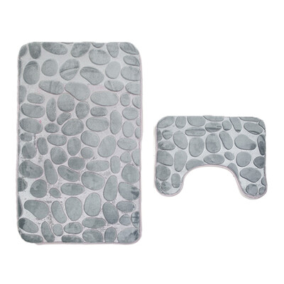 

〖Follure〗2pcs Non-Slip Suction Grip Bath Mat Bathroom Kitchen Carpet Doormats Decor