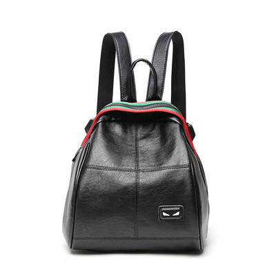 

2019 new casual shoulder bag womens Korean version of the leather wild small backpack simple mini bag bag tide