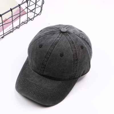 

Korean version of baitou do old baseball cap water wash denim eaves hat female male students street hipster hat summer