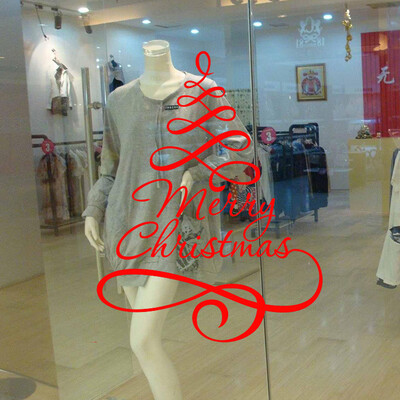 

Tailored Merry Christmas Background Wall Decoration Removable Wall Stickers