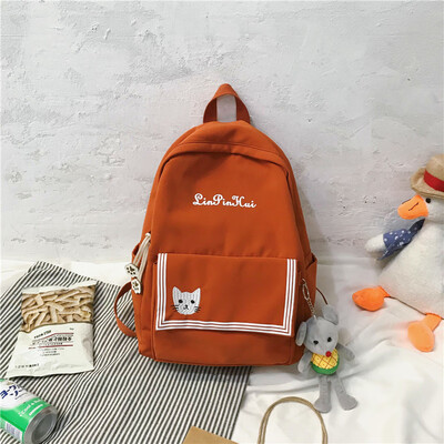 

Ins schoolbags female Korean high school students junior high school students small fresh large capacity cute backpack double