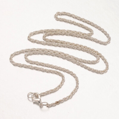 

Iron Necklace Making Rope Chain with Alloy Lobster Clasp Silver 248