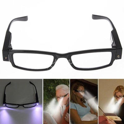 

Unisex Rimmed Reading Eye Glasses Eyeglasses Spectacal With LED Light Diopter Magnifier