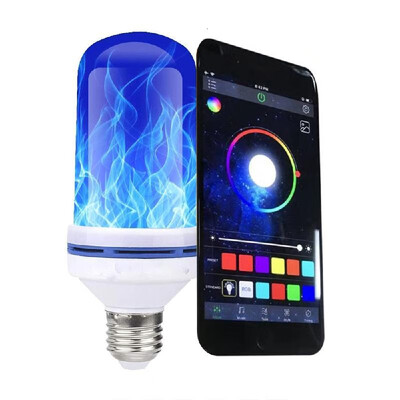 

LEDs Flame-Effect Fire Light Bulb E27 Home Decorative Light Atmosphere Lighting Vintage Flaming Lamp Controlled by Phone