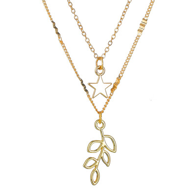 

Multiple Styles Trendy Cross Heart Moon Necklaces For Women Charm Gold Chain Necklace Collier Multicouche Female Party Jewelry