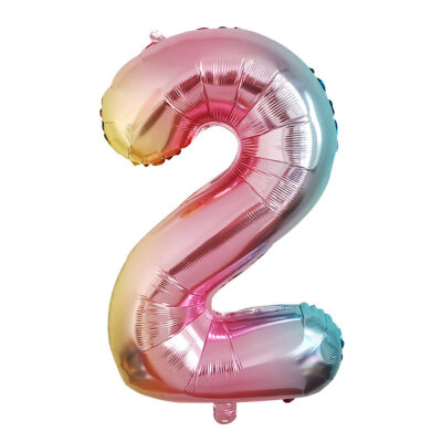 

22inch Gradient Color Number Aluminum Film Balloon Birthday Party Decorations