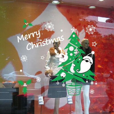 

〖Follure〗Vinyl Removable 3D Wall Sticker Christmas Tree Decals For Christmas Wall Decal