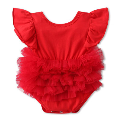 

Newborn Baby Girl Infant Romper Jumpsuit Bodysuit Tutu Dress Clothes Outfits