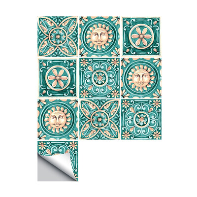 

10 PcsSet Self Adhesive Tile Stickers Art Decals DIY Wall Sticker Kitchen Backsplash Bathroom Removable Home Tidy Protection