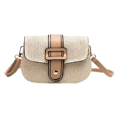

Flap Shoulder Messenger Handbags Women Straw Woven Crossbody Saddle Bags