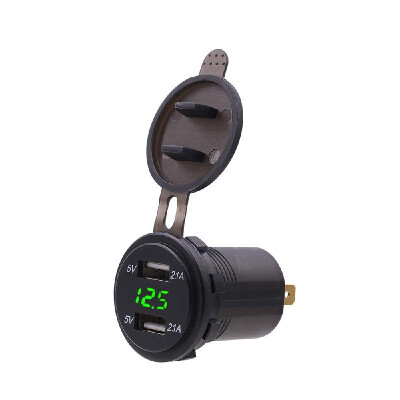 

Dual USB Car Recharger Cigarette Lighter Socket for Motorcycle Auto Truck Boat 12-24V LED USB Recharger Power Adapter