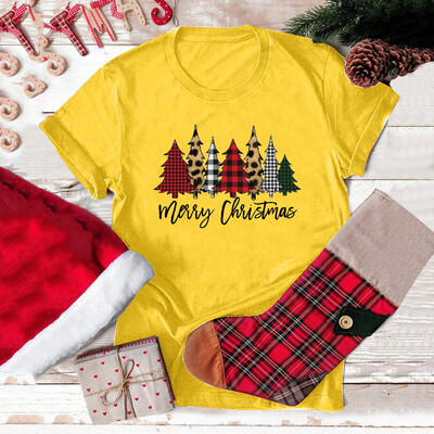 

Gobestart Women Girls Plus Size Print Shirt Christmas Short Sleeve T Shirt Blouse Tops