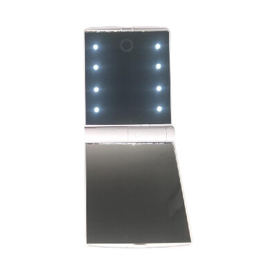 

Portable Makeup Mirror LED Illuminated Adjustable Brightness Foldable Duplex Mirror with 23A12V Battery