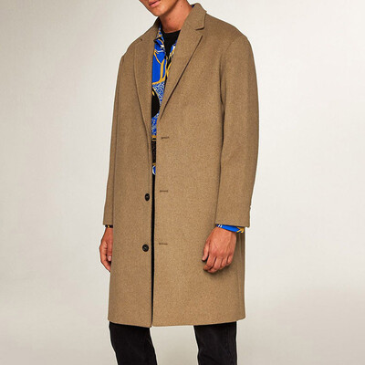 

Mens Business Lapel Windbreaker Overcoat Slim Fit Long Trench Coat Peacoat 2019