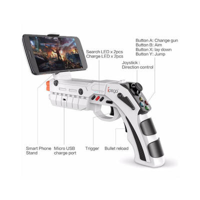 

PG-9082 Universal Gun Shape Bluetooth Gamepad Smart ARGUN Shootout Game Handle For Phone Computer