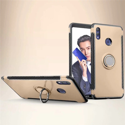 

Back Cover For Huawei Honor Note 10 Note10 Case Car Holder Stand Hard PC Silicon Ring Suction Bracket