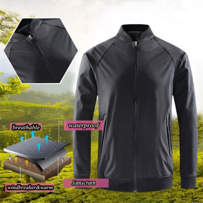 

Toponeto Men Winter Zipper Pocket Softshell Windproof Waterproof Soft Coat Shell Jacket