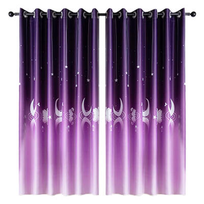 

Swan Printing Polyester Window Blinds Drapes Living Room Blackout Curtains