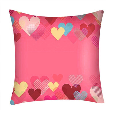 

Siaonvr Valentines Day Print Pillow Case Polyester Sofa Car Cushion Cover Home Decor