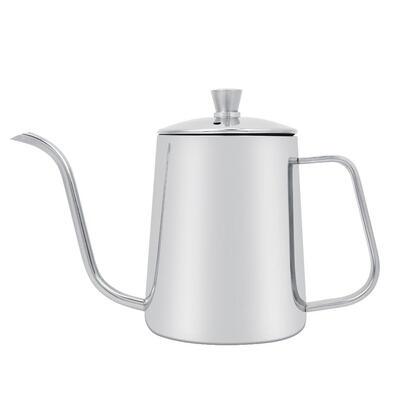 

Greensen 550ml Stainless Steel Long Gooseneck Coffee Pot Kettle with Lid for Home Kitchen Coffee Shop