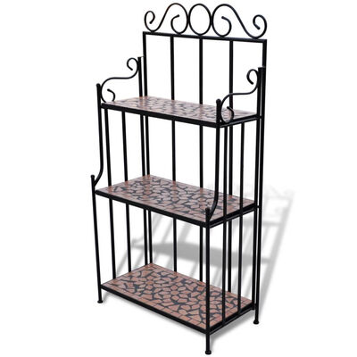 

Plant Stand Display Terracotta Color Mosaic Pattern