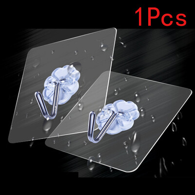 

JPGIF 1Pcs Strong Transparent Suction Cup Sucker Wall Hooks Hanger For Kitchen Bathroo