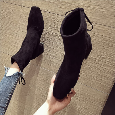 

Fairy Wind Martin Boots British Wind Autumn Fashion High-heeled Shoes