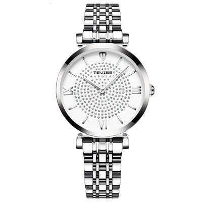 

TEVISE T09 Women Watches Feminine Waterproof Sport Quartz Watch Full Steel Military Watch Women Girl Clock for Female