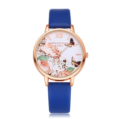 

Womens Watches Butterfly Rose Gold Dial Ladies Simple Quartz Wristwatch Casual Clock Dress Gift Mujer Bayan Kol Saati