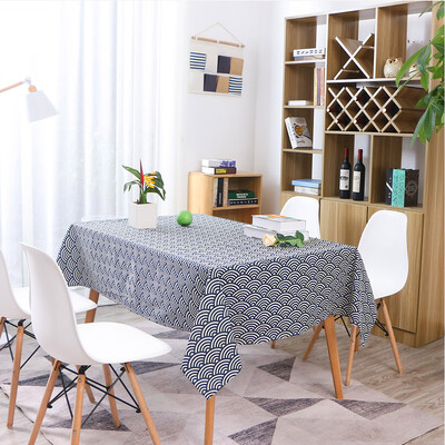

Tablecloth Rectangle Table Cloth Cotton Linen Wrinkle Free Anti-Fading Tablecloths Washable Dust-Proof Table Cover for Dining Kit