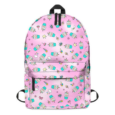

3D Digital Printing Backpacks Preppy Women Shoulder School Bags Knapsack