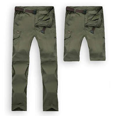 

Tailored Men Quick Dry Hiking Pants Waterproof Casual Trousers Outdoor Convertible Pants