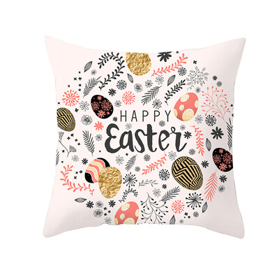 

〖Follure〗Easter Rabbit Print Pillow Case Polyester Sofa Car Cushion Cover Home Decor