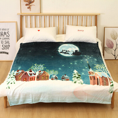 

Tailored Christmas Blanket Flannel Fabric Sofa Bed Blanket 150X200CM