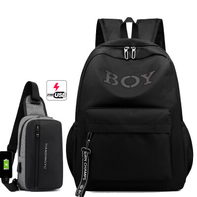 

Luminous gradient schoolbag mens shoulders junior high school students Korean backpack high school students large capacity mens