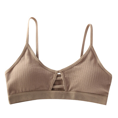 

Toponeto Women Ring-free Front Zipper Fitness Bras Cup Air Permeability Motion Underwear