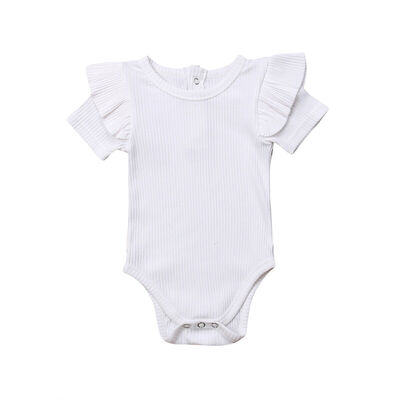 

Newborn Kids Baby Girls Top Romper Jumpsuit Bodysuit Outfits Solid Clothes