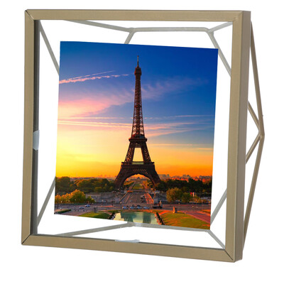 

Gobestart Geometric Metal Square Photo Frame With Frame 6×6Inch BlackGold