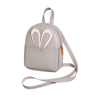 

Women Fashion 2019 New Hot Sales Girls Facilities Cute Bunny Small Backpacks Ladies Mobile Purse Solid Color Small Backpack