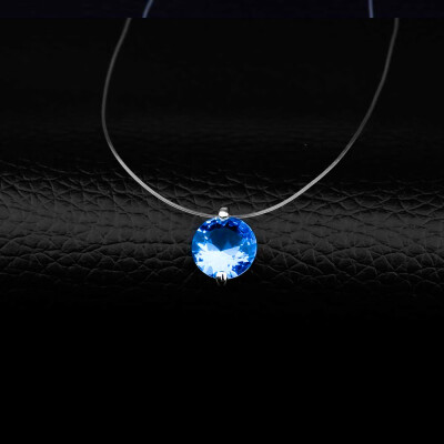 

Invisible Chain Necklace Women Transparent Fishing Line Clavicle Short Choker Zircon Pendant Necklace for Girl Fashion Jewelry