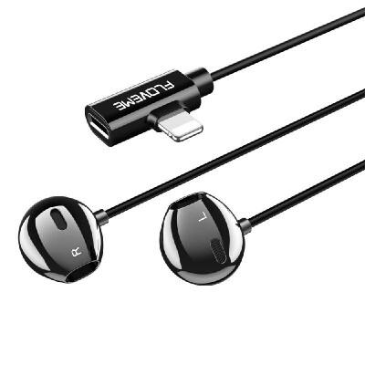 

Floveme In-ear Earphone Headphone Wired Headset Charging&Listening Dual-Use for IOS