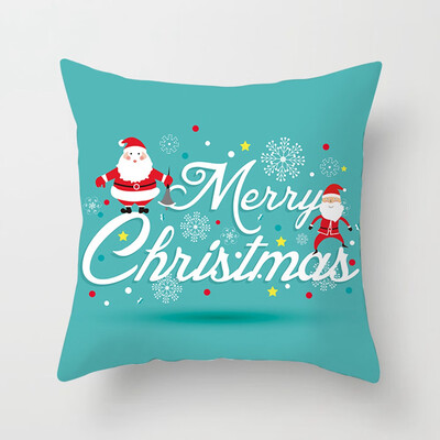 

18 X 18 Inch New Cute Christmas Pillowcase Printing Square Pillowcase Home Decoration Car Sofa Cushion Cover