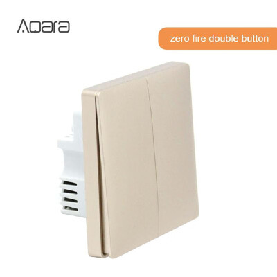 

Aqara QBKG12LM Wall Switch Intelligent Home Switching Remote Control Home Kit Mi Home Appzero fire double button-Golden&Silv