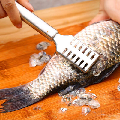

Stainless Steel Fish Scale Remover Cleaner Scaler Scraper Kitchen Peeler Tool