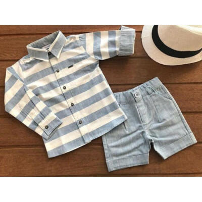 

Summer Toddler Baby Kids Boy Shirt TopsPants Gentleman Outfits Clothes 2PCS Set