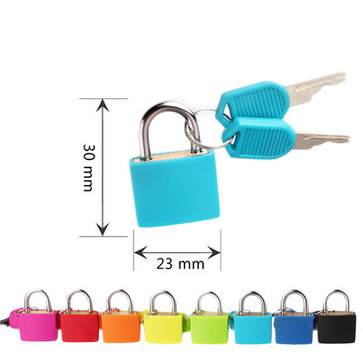 

〖Follure〗Small Mini Strong Steel Padlock Travel Suitcase Diary Lock With 2 Keys