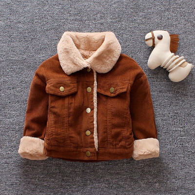 

Kids Baby Girls Boys Winter Solid Coat Cloak Jacket Thick Warm Outerwear Clothes