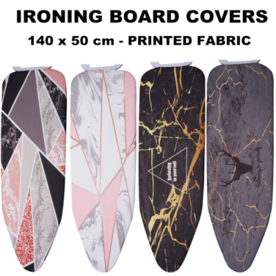 

Ironing Board Cover Ultra Thick Felt Cotton Padded Easy Fitted 140x50cm US